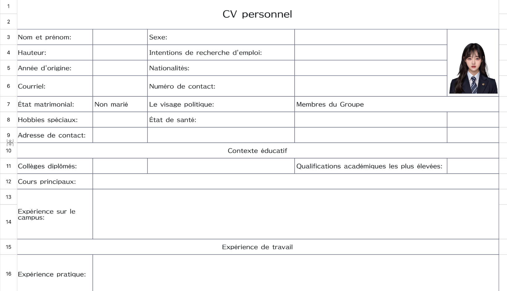 Profil personnel 1
